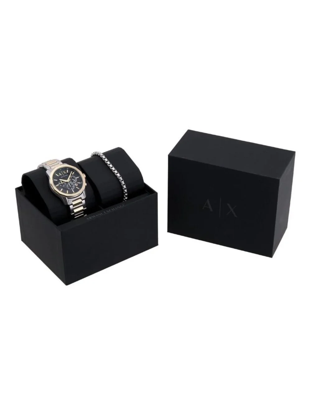 NWT Armani Exchange Banks Chronograph Quartz Black Dial Men's Watch